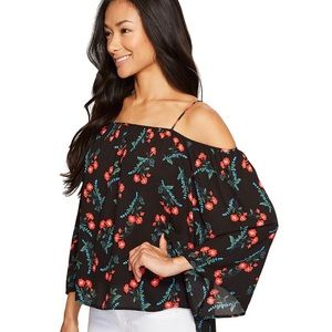 Vince Camuto Cold-Shoulder Rumple Blouse